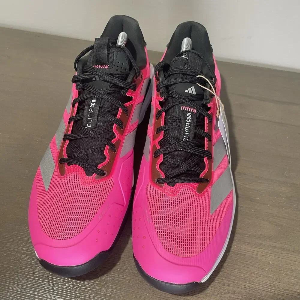Adidas Mens Size 9.5 Tennis Shoes NEW Adizero Ubersonic 5 JQ2901 Pink Black